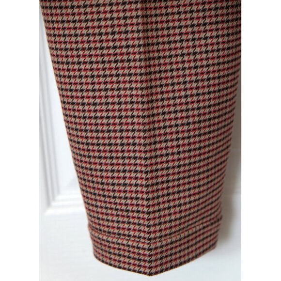Grey Jason Wu red, black, grey houndstooth ankle grazer pants - Picture 7 of 9